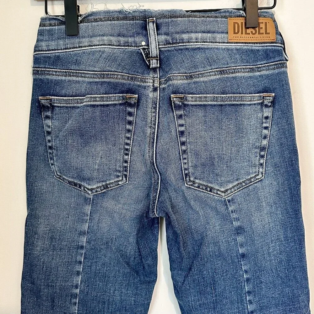 NWT Diesel Denim D-Ebbey Bootcut Low Waist Jeans - Size 24